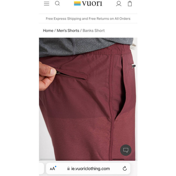 Men’s Vuoti Banks Athletic Shorts / S- Large - Picture 10 of 12